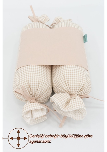 Mordesign Bebek Yuvarlanma Önleyici Yastık, Yenidoğan Yan Yatış Yastığı, Puffs Serisi Bej Zg987-1