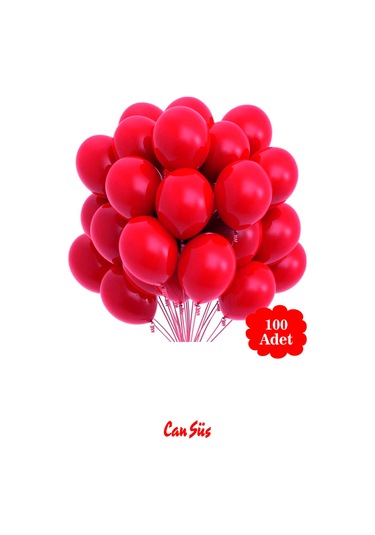 Pastel Balon 12 İnç 100'lü Kırmızı