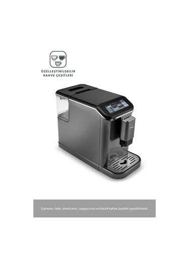 Homend Coffeebreak 5008H Kahve Öğütücülü Dokunmatik Ekranlı Full Otomatik Espresso Makinesi