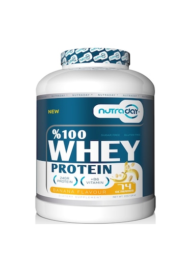 Whey Protein 2257 Gr Muz Aromalı Protein Tozu 24 Gram Protein 74 Servis