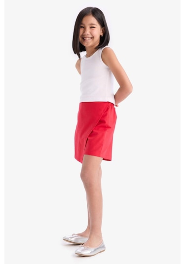 DeFacto Kız Çocuk Pamuklu Şort Etek E6498A825HSRD87 Kırmızı