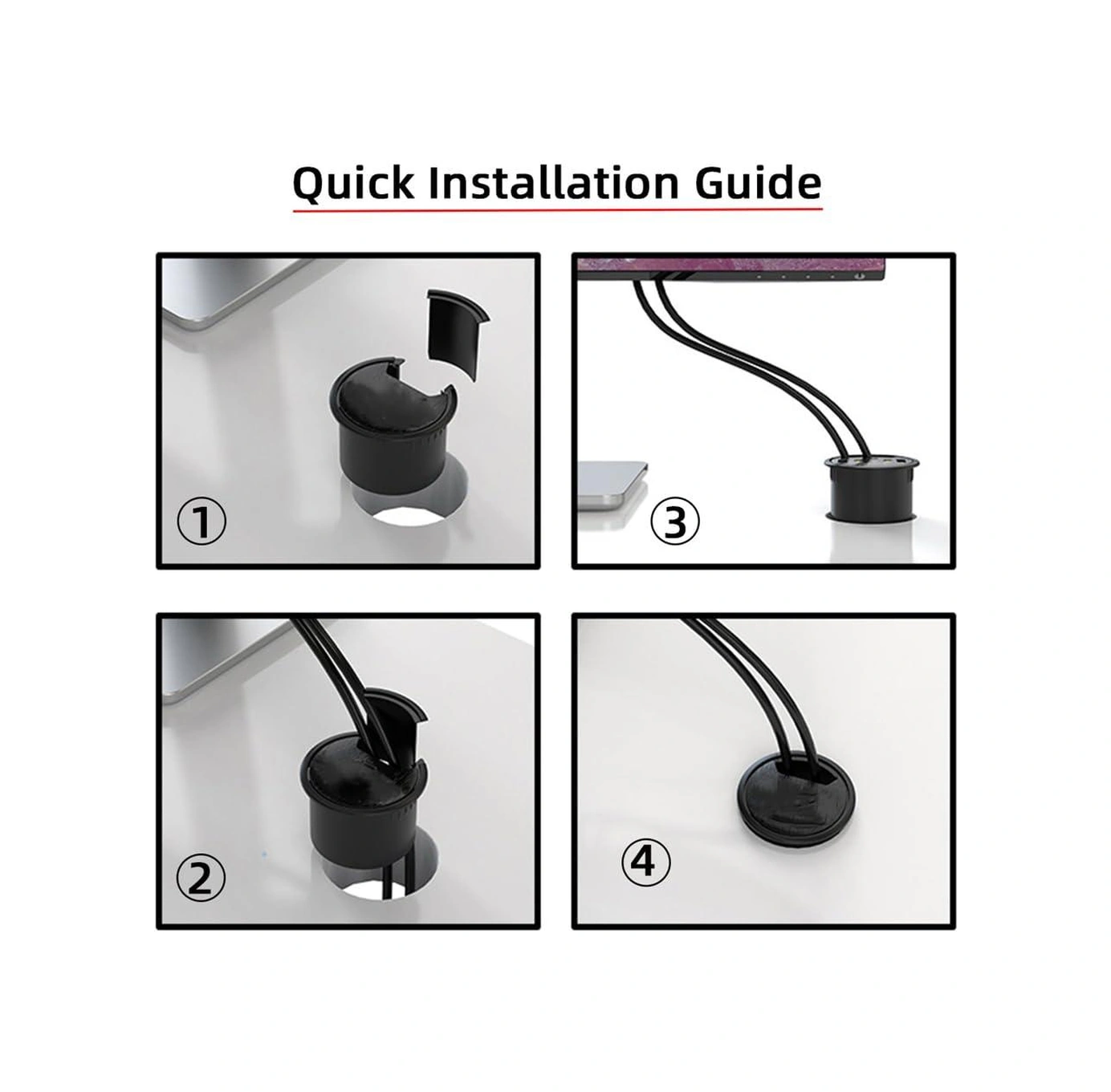 Sones 4 X Usb3.0 Masaüstü Grommet Ayırıcı Hub Yerleştirme İstasyonu, Kablo Uzunluğu 1,2 M