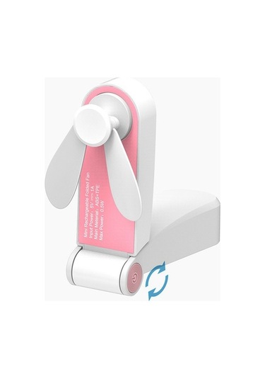 Mini Fan Usb Taşınabilir Katlanır Cep Fanı 6829 Pembe