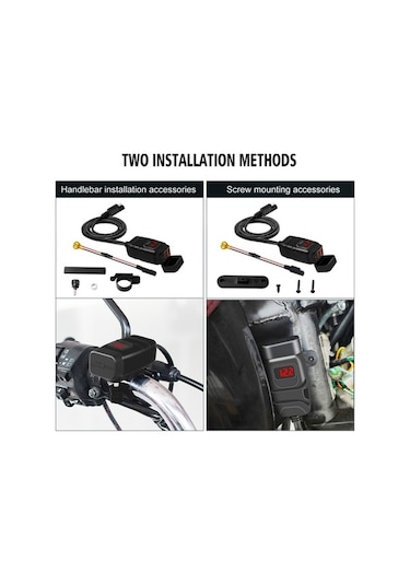 Pazly Çift Usb Motosiklet Hızlı Şarj Cihazı - Qc3.0, Voltmetreli, 12v Araç Şarj Aleti