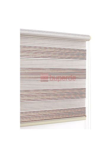 Buperde Kahverengi Beyaz Renkli Pilise Pliseli Zebra Stor Perde