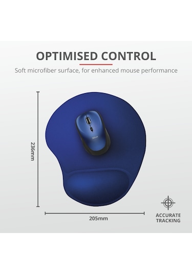 Trust 20426 Bıgfoot Ergonomık Mavi Mouse Pad