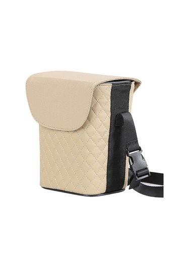 Createtech Saklama Kutusu Koltuk Askısı Çöp Torbe Beige Araç İçi Düzen