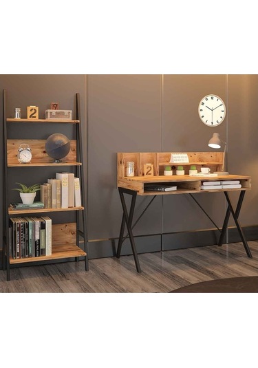 Avmpark Avmpark Yanke Çalışma Masası+Kitaplık Atlantik Çam