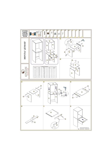 Kenzlife Çamaşır-Kurutma Makinesi Dolabı Avi Senna Byz 187 070 60 Çekmeceli Banyo Çok Renkli