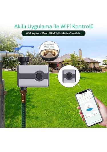 Akyol Garden 21187 Wi-fi Bağlantılı Bahçe Sulama Bilgisayarı Timer