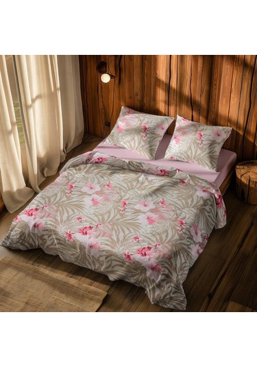 Cotton Collection Tek Kişilik Nevresim Takımı Açelya Çok Renkli
