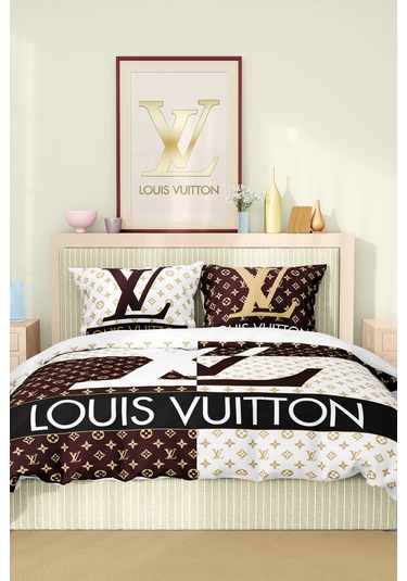 Marka Nevresim Takımı Çift Kişilik Pamuklu Saten Kumaş 6 Parça 3d Dijital Baskı Duvet Cover Set Model No:69 Renkli