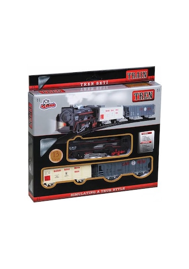Duman Oyuncak Pilli Tren Seti 13 Parça Klasik Kara Tren Tl01