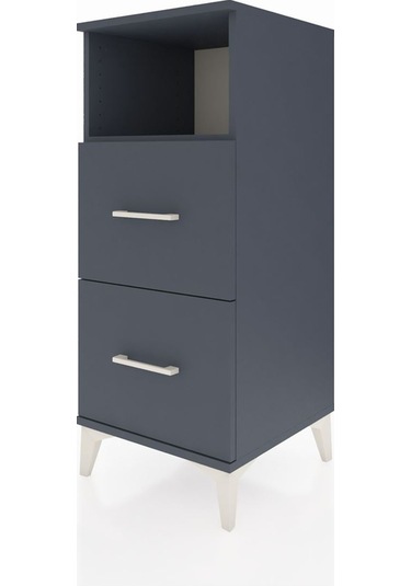 Hyperion Komodin Tek Raflı 2 Çekmeceli 44x44x106 Antrasit-ant... Antrasit