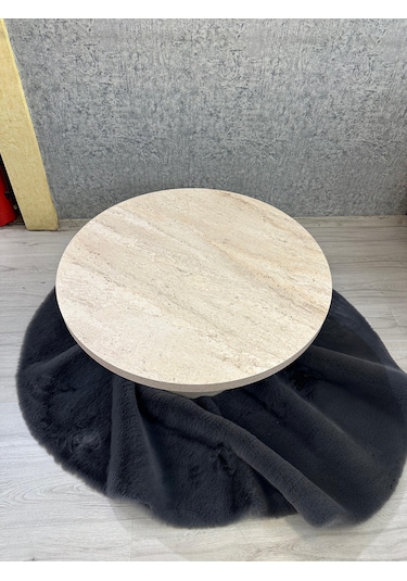 Traverten Görünümlü Mdf Orta Sehpa