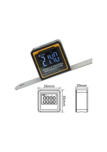 Maiyame Huoto Mini Cüzdan Tipi Elektronik Dijital Açı Ölçer, Keskin Okuma İle Egim Ve Açı Ölçümü İçin Dayanıklı Araç