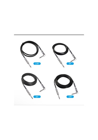 Gitar Jack Kablosu 10ft - 3m - Düz/L Gitar Keman Kemençe Bağlama