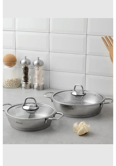 Hisar Teos Çelik 4 Parça Sahan Seti 19-22 Cm - Gri