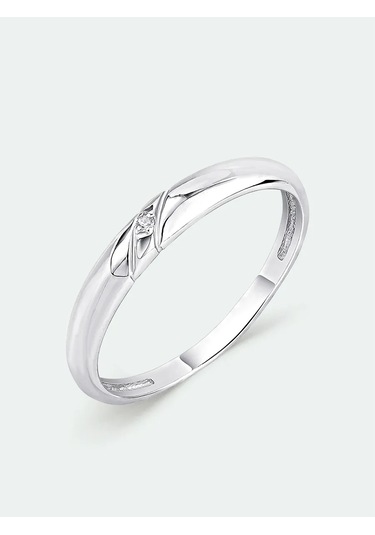 Torgovyj Dom Uvelir Holding 925 Ayar Gümüş Zirkon Taşlı Nişan Alyansı 325747402 Gri