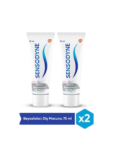 Sensodyne Ekstra Beyazlatıcı Diş Macunu 2 x 75 ML