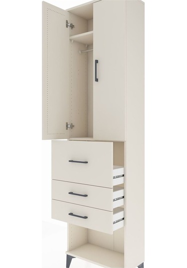 Arges Dolap 2 Raflı 3 Çekmeceli 2 Kapaklı 60x30x221 Aytaşı-aytaşı Aytası