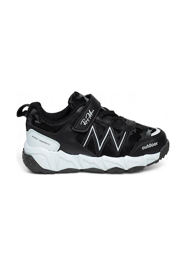 Celira Rym Siyah Beyaz Erkek Çocuk Treking Kısa Bot Ayakkabı Siyah - Beyaz