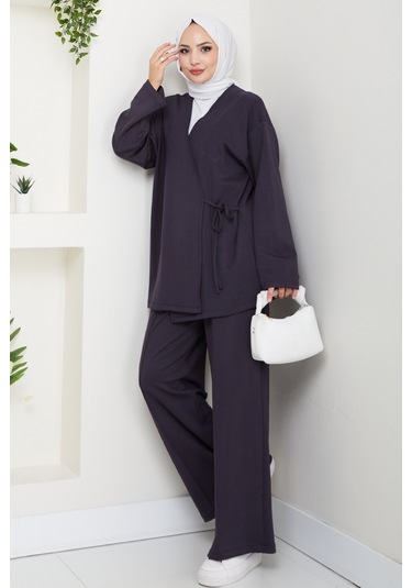 Kimonolu Oysho İkili Takım 1623 - Antrasit Antrasit