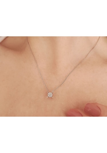 Sirius 0,50 Ct Görünümlü Modern Pırlanta Tektaş Kolye 0817P0052
