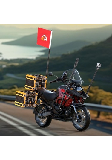 Nukrotech Motosiklet Kademeli 360 Aksiyon Kamera Çubuğu Siyah