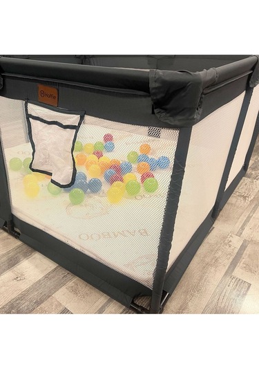 Bambu Konforlu 120x120 Oyun Alanına Uygun Sünger Oyun Parkı Oyun Alanı Bebek Yatağı Beyaz