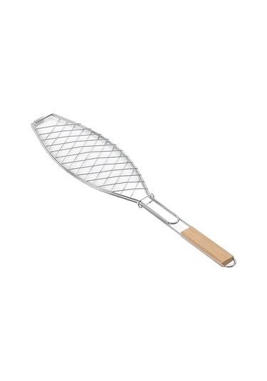 Besthome1 Çelik Işınlı Mangal Sepeti, Ahşap Kollu, Kompakt Depolama, Farklı Yemekler İçin Dışarıda Mangal Yapmak İçin Uygun Çok Çok Renkli