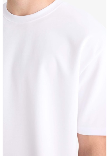 Defacto Oversize Geniş Kalıp Bisiklet Yaka Kısa Kollu Basic Düz Ağır Kumaş Tişört X3926az26spwt34 Beyaz-wt34 Defacto Oversize Geniş Kalıp Bisiklet Yaka Kısa Kollu Basic Düz Ağır Kumaş Tişört X3926az26spwt34 Beyaz-wt34