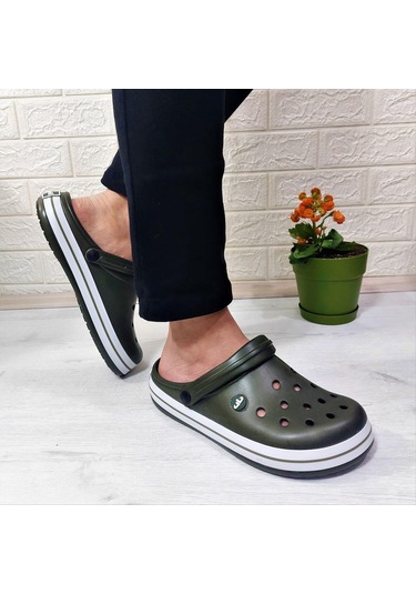 Akınalbella 195 Haki Hastane Aşçı Hafif Rahat Sabo Terlik 001