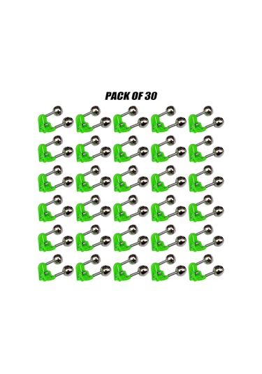 Folinda 30 Adet Yeşil Plastik Balıkçılık Alarm Zilleri - 8cm Uzunlukta Balık Tutma Uyarıcı