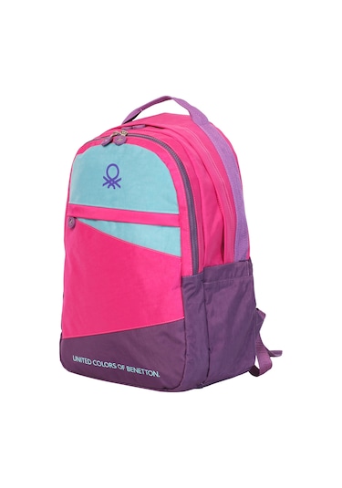 United Colors Of Benetton. Color Blocking Kız Çocuk Okul Çantası Mor-fuşya