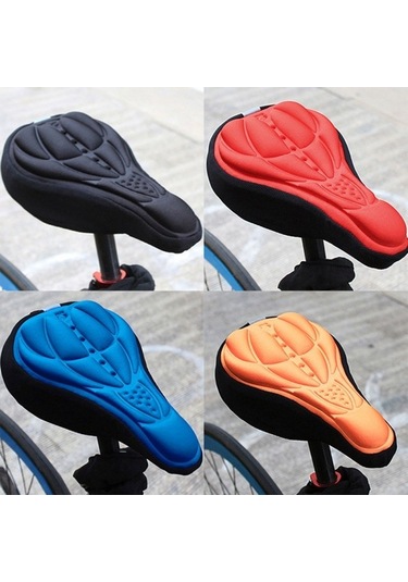 Fochsia Siyah Stil Bisiklet Sele Ped Sünger Jel Bisiklet Koltuğu Dağ Bisikleti Koltuk Kılıfı Kay Altın