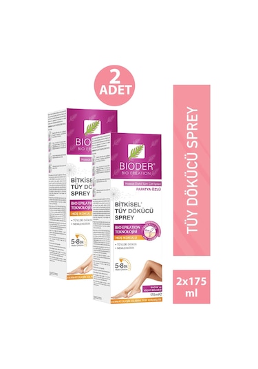 Bioder Tüy Dökücü Sprey Kadın 175 Ml 2 Adet