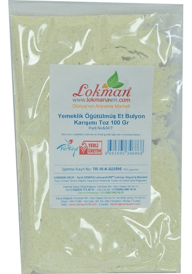 Lokman Avm Yemeklik Öğütülmüş Et Bulyon Karışımı 100 G