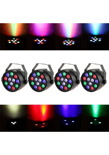 Gajeena 30w Rgbw 12 Led Işık Profesyonel Sahne Parlaması - Dmx-512 Kontrol, Stroboskop Efekti, Ac 90-240v Avrupa Standartı Diğer