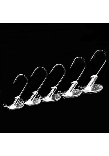 Muqzı Spor Aksesuarı 5 Adet 3.5g 5g 7g 10g 14g Güçlü Kurşun Jig Kafa Balıkçılık Kanca Yumuşak Sahte Yemli Olta Takımı Aracı 5g