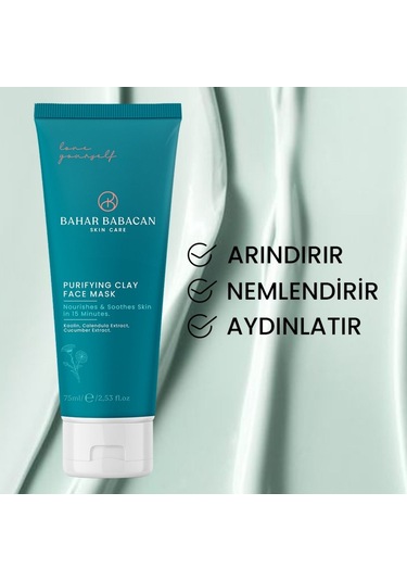 Bahar Babacan Kaolin Kili ve Alman Papatyası Özlü Arındırıcı Siyah Nokta Karşıtı Kil Maskesi 75 ML