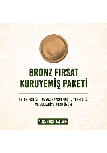 Çerezciyiz Biz Bronz Kuruyemiş Paketi 3 x 1 KG