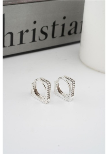 Kadın Vip Seri Zirkon Taşlı 1.6 CM Kare Model Küpe 99258172 Çok Renkli