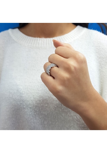 Lova Pırlanta Yaprak Desenli Yüzük - 1030211