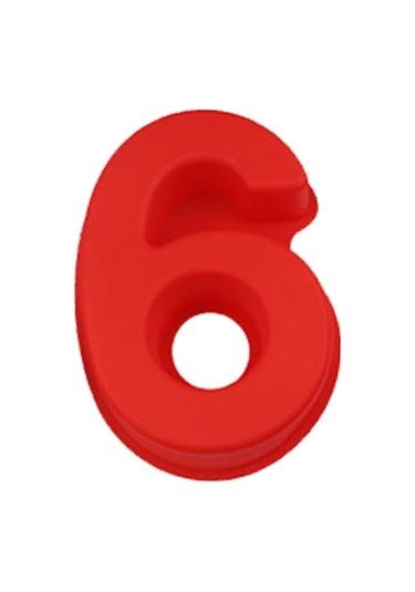 Dijital Silikon Kek Pişirme Kalıp Diy Yapımı Kurabiye Kalıp, Size:number 7 Pembe