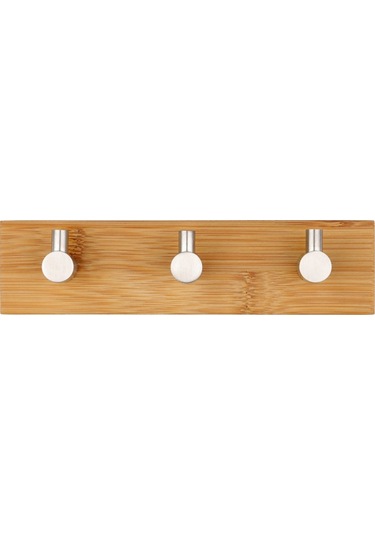 Sones Paslanmaz Çelik Bambu Ahşap Üç Sıralı Kanca Mutfak Banyo Kapısı Yapışkan Kanca Üç Kanca Diğer