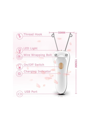 Sones Usb Şarjlı Yüz Çektirici Yüz Tüy Alma Cihazı Lüks Altın