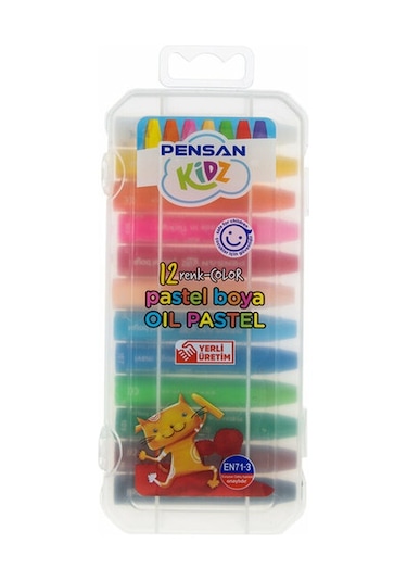 Pensan Pastel Boya 12 Renk Pratik Kutulu 99967 9671