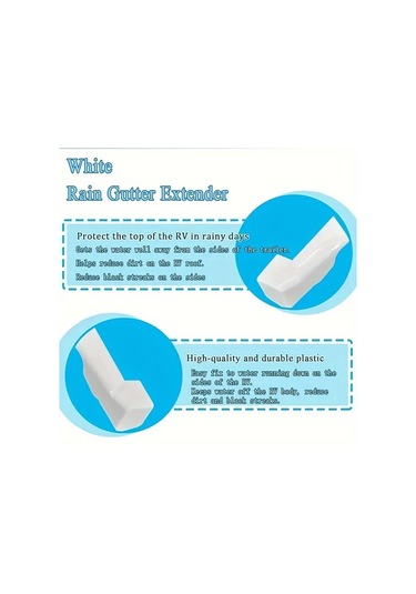 Chuangyinshop 2 Adet Pvc Karavan Çatı Oluk Su Tahliye Sistemi - Beyaz, Çeşitli Modellere Uygun