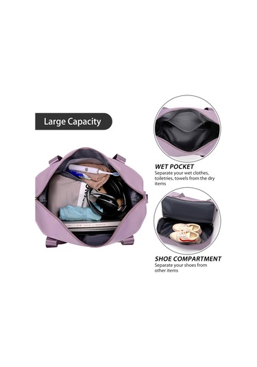 Geeksen Mavi Oxford Kumaş İki Kollü Seyahat Çantası, Su Geçirmez, Büyük Kapasite, Spor Ve Seyahat İçin, Unisex Tasarım Mavi